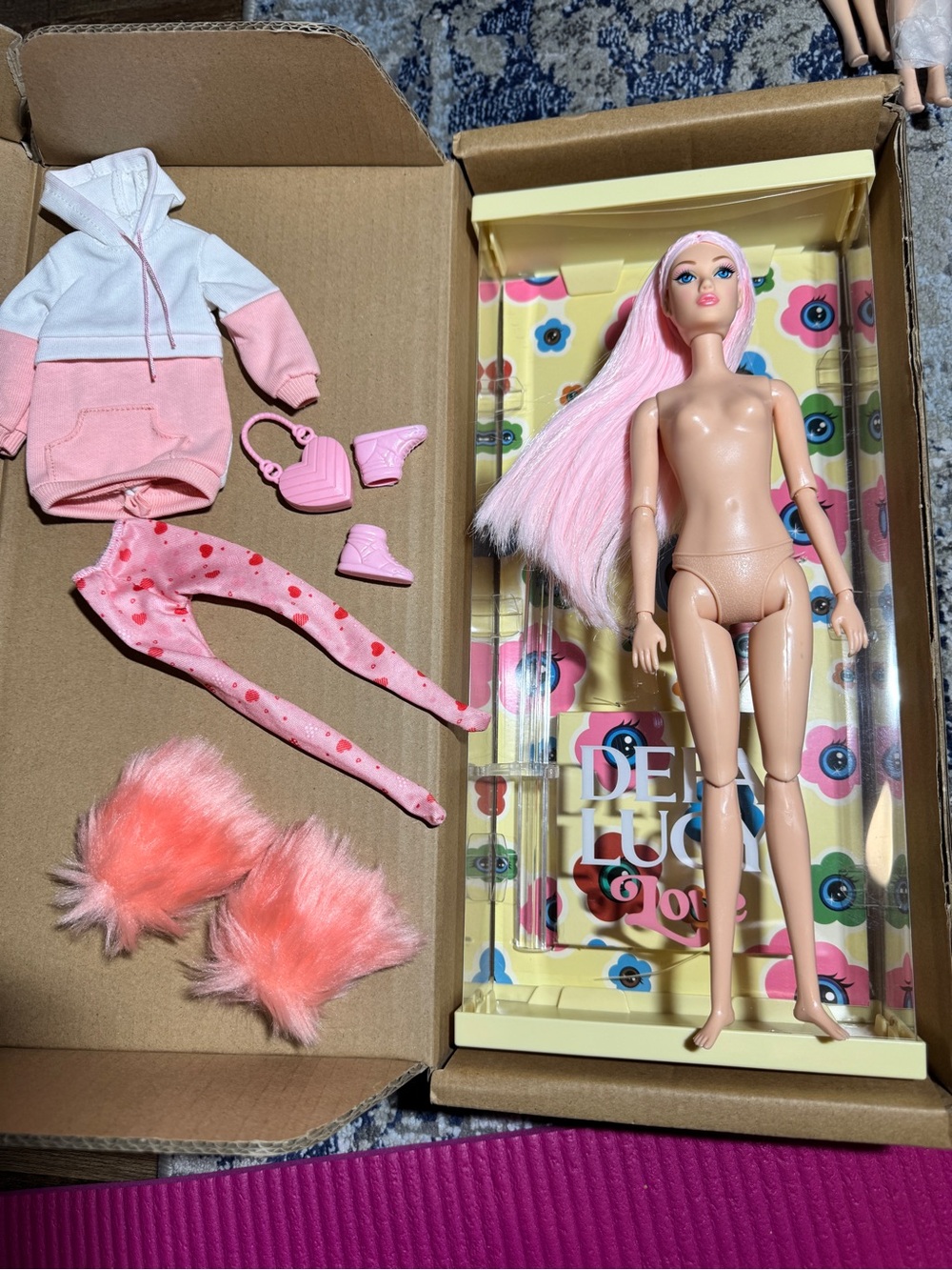 Defa Lucy Pink Fashion Doll with Pink Accessories